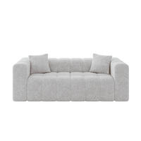 POHOVKA 2-MÍSTNÁ DONY-2 232x90x71 cm Šedá Žinylka - šedá/černá, kompozitní dřevo/textil (232/71/90cm) - ALTDECOR