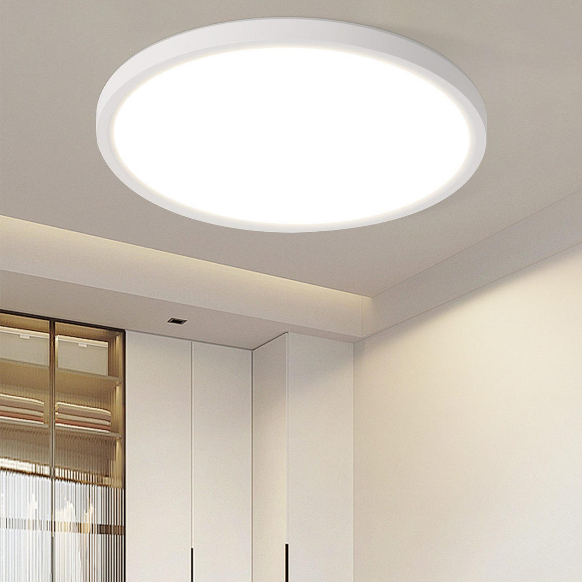 LED-DECKENLEUCHTE Lupton 30/30/2.6cm - Weiß, Kunststoff (30/30/2.6cm) - Nettlife