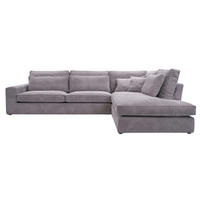 ECKSOFA COMFORTO STANDARD CORD Rechts 314 x 224 cm - Grau, Textil (314/224cm) - AN-Moebel 4u
