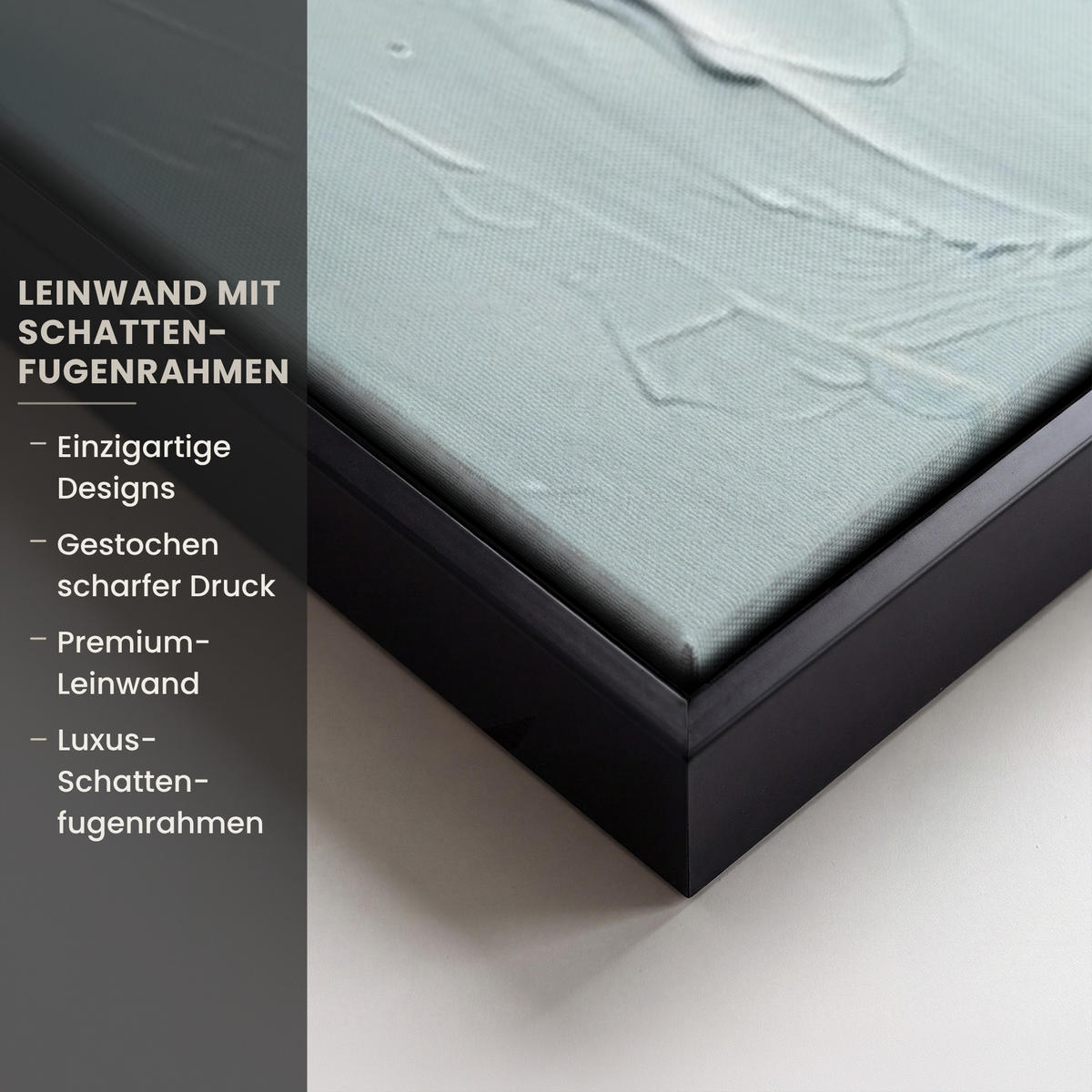LEINWAND Bilder mit Rahmen - Abstrakt - Kunst - Gold - Blau - 150x100 - Petrol, Textil (150/100cm) - MuchoWow