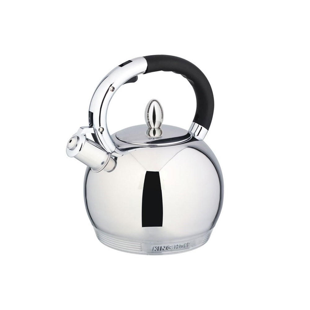 WASSERKESSEL Silber 22/18/24 cm KH3777 - Silberfarben, Metall (22cm) - Kinghoff 