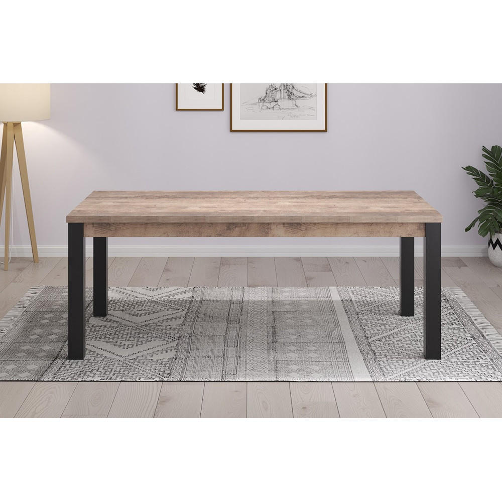 ESSTISCH Emile Eiche Dekor - Eichefarben, Holzwerkstoff (77/200/200cm) - ebuy24