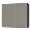 KÜCHENHÄNGESCHRANK Kvantum W3/80 Beige Matt / Schwarz Matt 80 / 32,5 / 72cm - Beige/Schwarz, Holz/Holzwerkstoff (80/72/32.5cm) - Feldmann-Wohnen