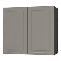 KÜCHENHÄNGESCHRANK Kvantum W3/80 Beige Matt / Schwarz Matt 80 / 32,5 / 72cm - Beige/Schwarz, Holz/Holzwerkstoff (80/72/32.5cm) - Feldmann-Wohnen