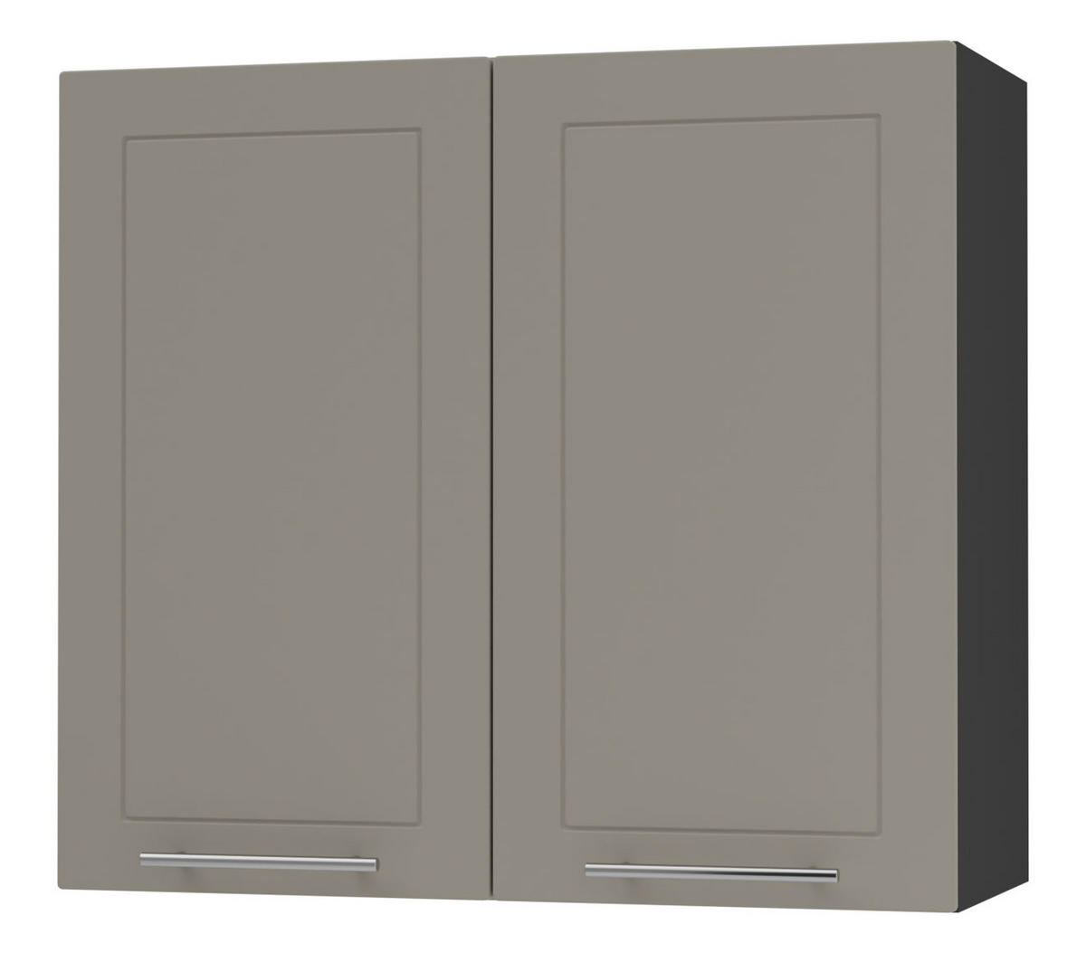 KÜCHENHÄNGESCHRANK Kvantum W3/80 Beige Matt / Schwarz Matt 80 / 32,5 / 72cm - Beige/Schwarz, Holz/Holzwerkstoff (80/72/32.5cm) - Feldmann-Wohnen