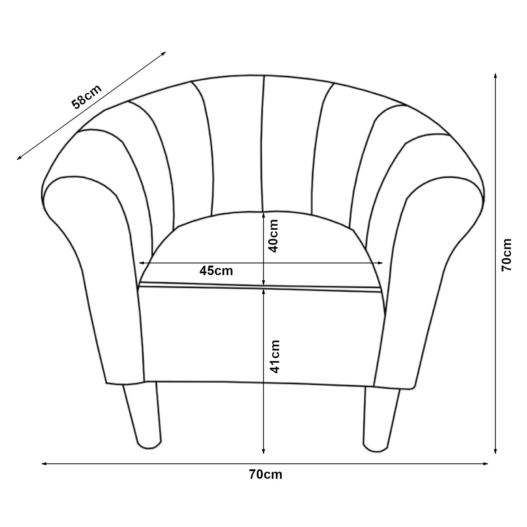 Thumbnail - [en.casa] Sessel, Grau, Textil, 70x70x58 cm, Wohnzimmer, Sessel, Polstersessel
