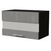 KLAPPHÄNGESCHRANK Essen W4BS/60/LAM Grau Hochglanz / Schwarz Matt 60 / 32,5 / 36cm - Schwarz/Grau, Holz/Holzwerkstoff (60/36/32.5cm) - Feldmann-Wohnen