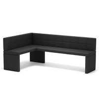 ECKBANK links MELVIN Kunstleder, 128/168 cm Anthrazit - Anthrazit, Holz/Kunststoff (128/168cm) - Idohome