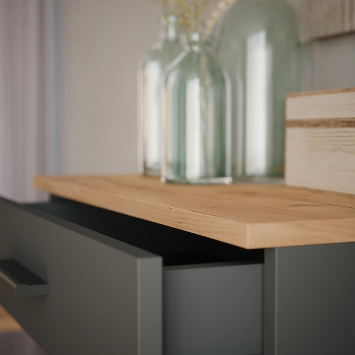 WEINREGAL Repose Goldkraft Eiche/Anthrazit 60 x 106 cm - Honigeiche/Anthrazit, Holzwerkstoff (60/106/34.5cm) - Vicco