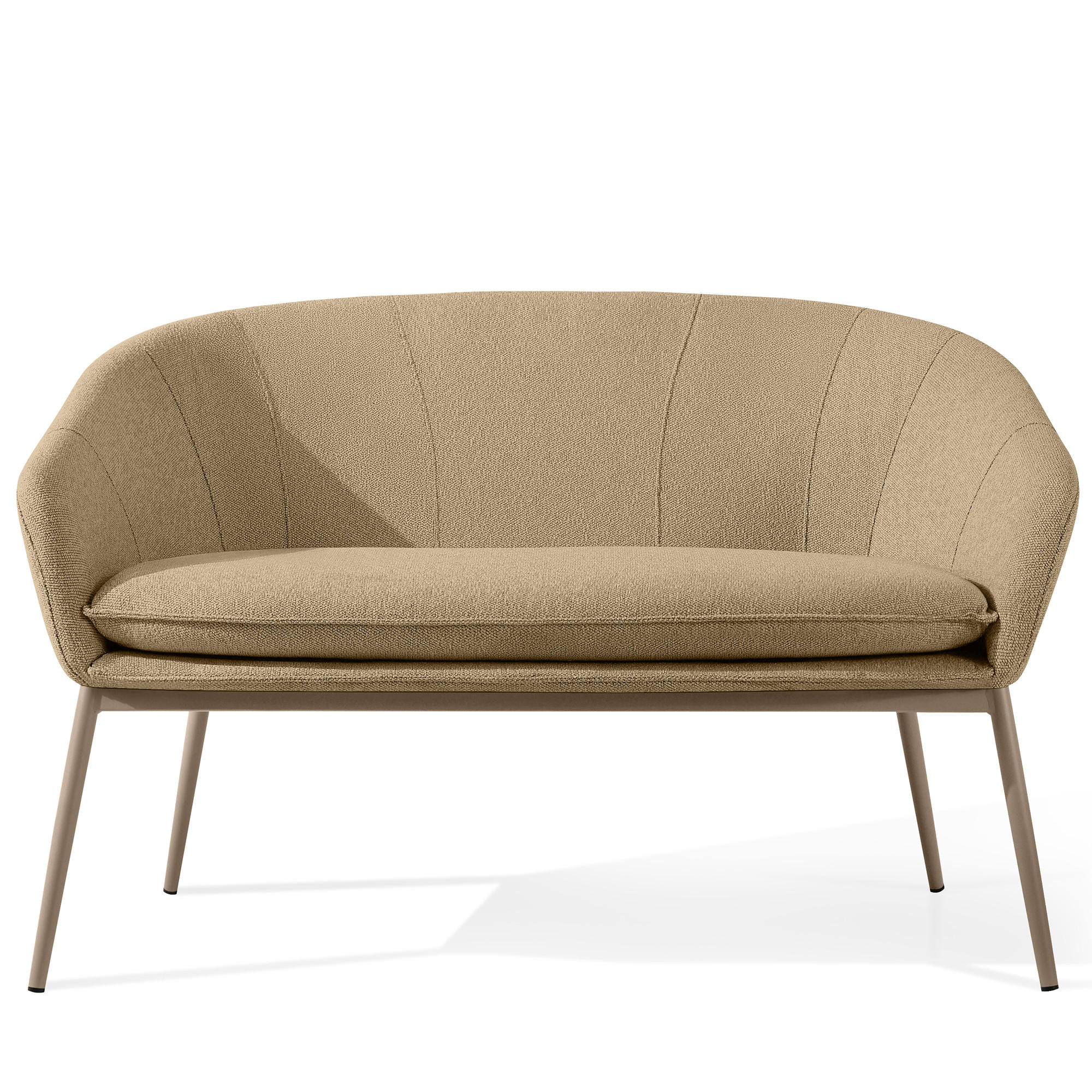 GARTENSOFA SOLIS Loungesofa, - Beige, Textil/Metall (118/76/66cm) - KONSIMO®
