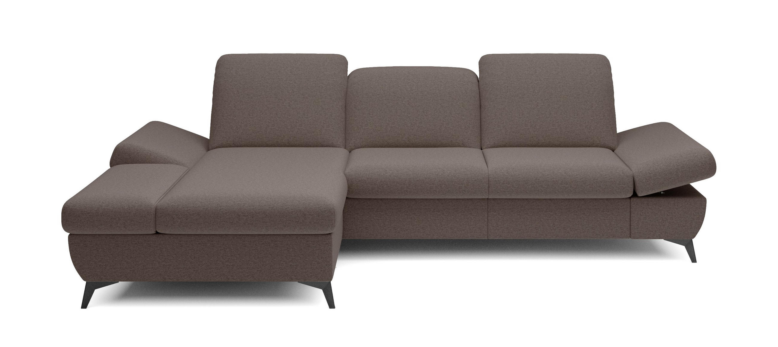 Masseno Ecksofa Dunkelbraun 284x166 cm