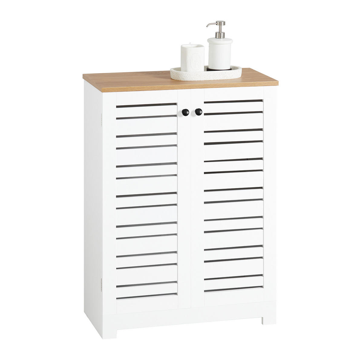 BADEZIMMERSCHRANK Weiß - Weiß, Holzwerkstoff (60/82/30cm) - SoBuy