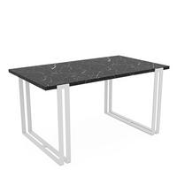 TISCH ausziehbar aus MDF, Schwarz - Schwarz/Weiß, Holzwerkstoff (120/80/76cm) - Idohome