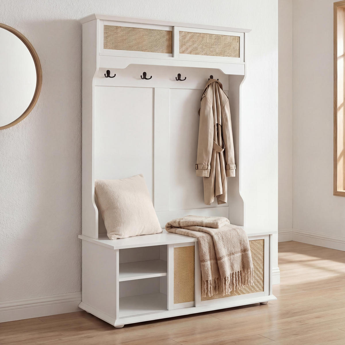 GARDEROBE Weiß - Weiß, Holz (100/163/47cm) - MCW