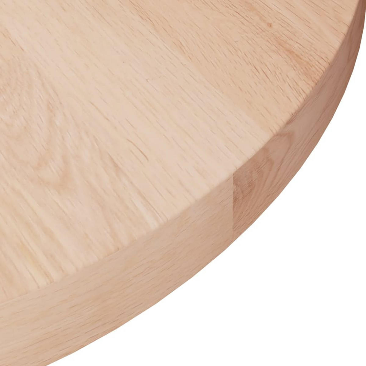 TISCHPLATTE Runde Ø40/2,5 Cm Unbehandeltes Massivholz Eiche - Naturfarben, Holz (40/40/2.5cm) - vidaXL