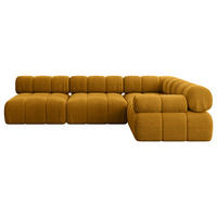 ECKSOFA modulares Sofa Mende-L2 - 285x190x70 cm Senfgelb Cord - Currygelb, Holzwerkstoff/Textil (285/190cm) - ALTDECOR