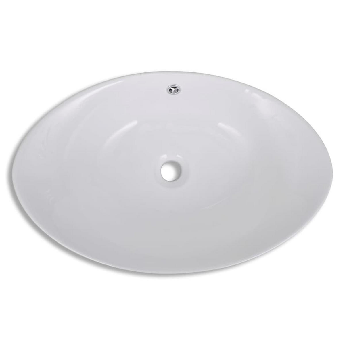 WASCHBECKEN Kouns 59/38.5/19 cm - Weiß, Keramik (59/19/38.5cm) - Nettlife