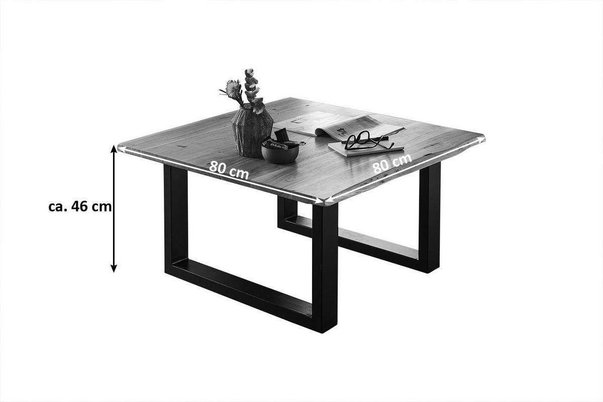 COUCHTISCH NOAH - Beige/Schwarz, Holz/Metall (80/80/43cm) - SAM