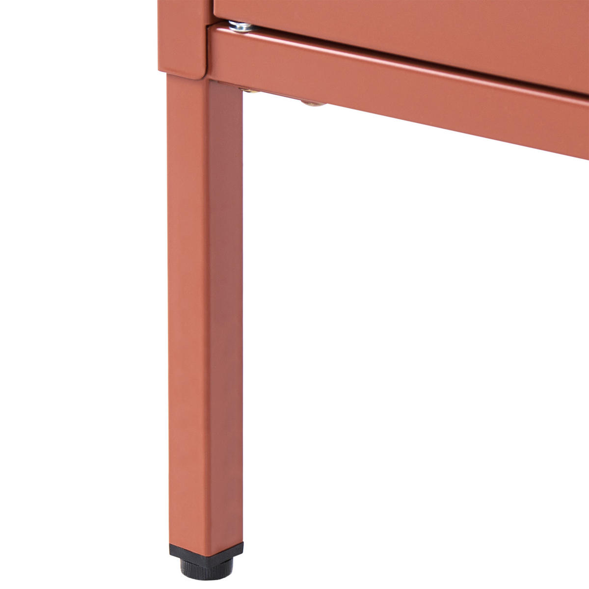 SIDEBOARD mit Glastüren Metall 90 cm Goldbraun Sarre - Goldfarben, Metall (90/111/35cm) - Beliani