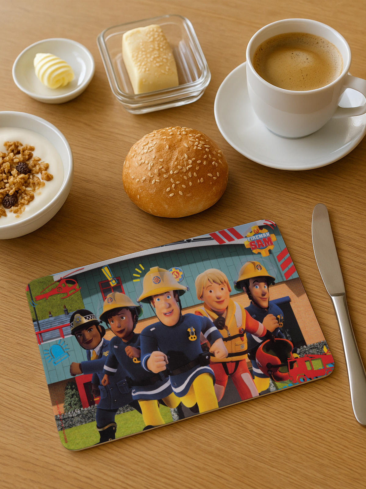 BRETTCHEN Feuerwehrmann Sam Mehrfarbig 14,5 x 23,5 cm - Multicolor, Kunststoff (14.5/23.5cm) - Chiemsee