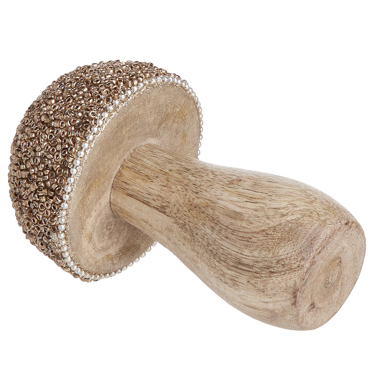 DEKO-PILZ Harvest Love - Goldfarben, Glas/Holz (7/11/7cm) - Butlers