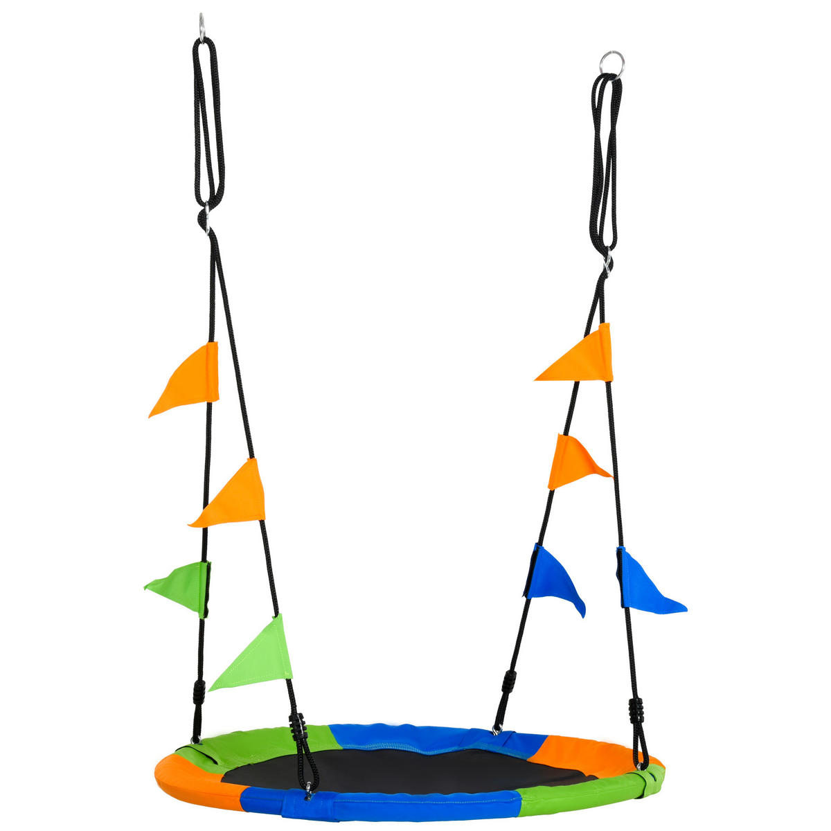TRAMPOLIN DE-17953 Ø 100 cm mit bunten Flaggen Mehrfarbig - Multicolor, Textil (100/100cm) - ComfortXL