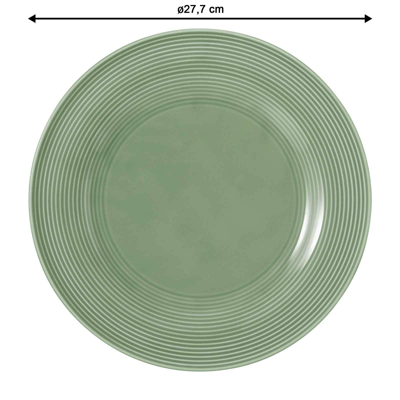 SPEISETELLER Beat Color Glaze Salbeigrün ø 27,7 cm 6er Set - Grün, Keramik (27.7cm) - Seltmann Weiden