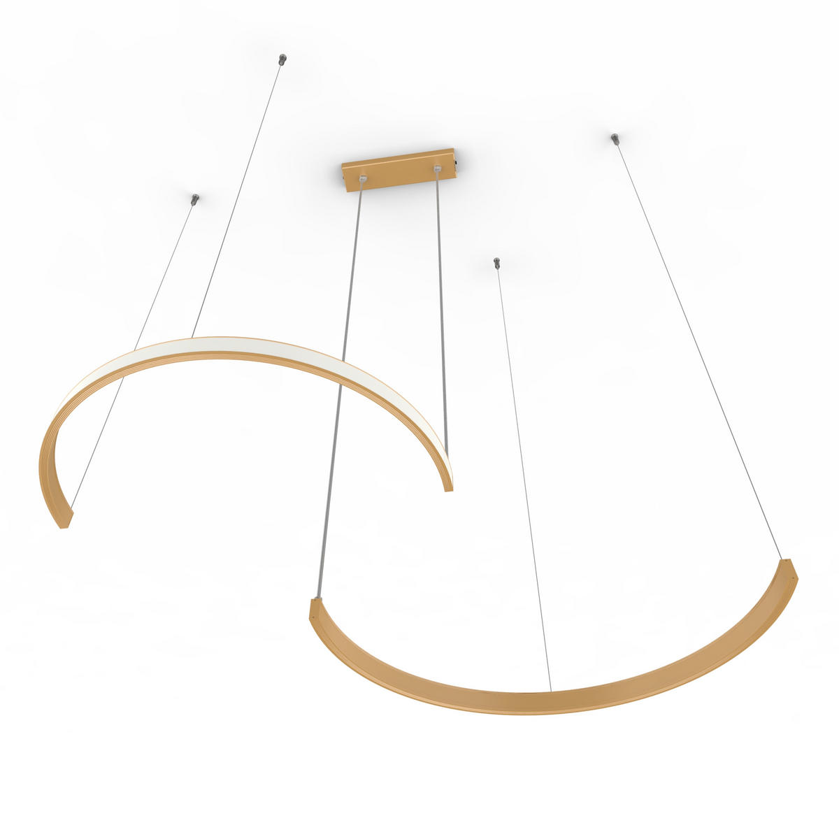 LED-HÄNGELEUCHTE - Goldfarben, Metall (3.1/62/120cm) - Lumicom