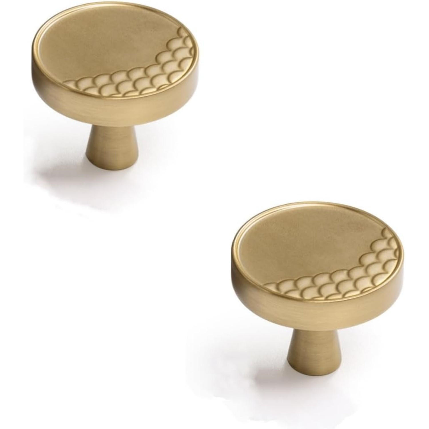 MÖBELGRIFF Gold 2er-Set 33x33 mm Zinklegierung - Goldfarben, Metall (3.3/2.6/3.3cm)