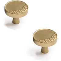 MÖBELGRIFF Gold 2er-Set 33x33 mm Zinklegierung - Goldfarben, Metall (3.3/2.6/3.3cm)