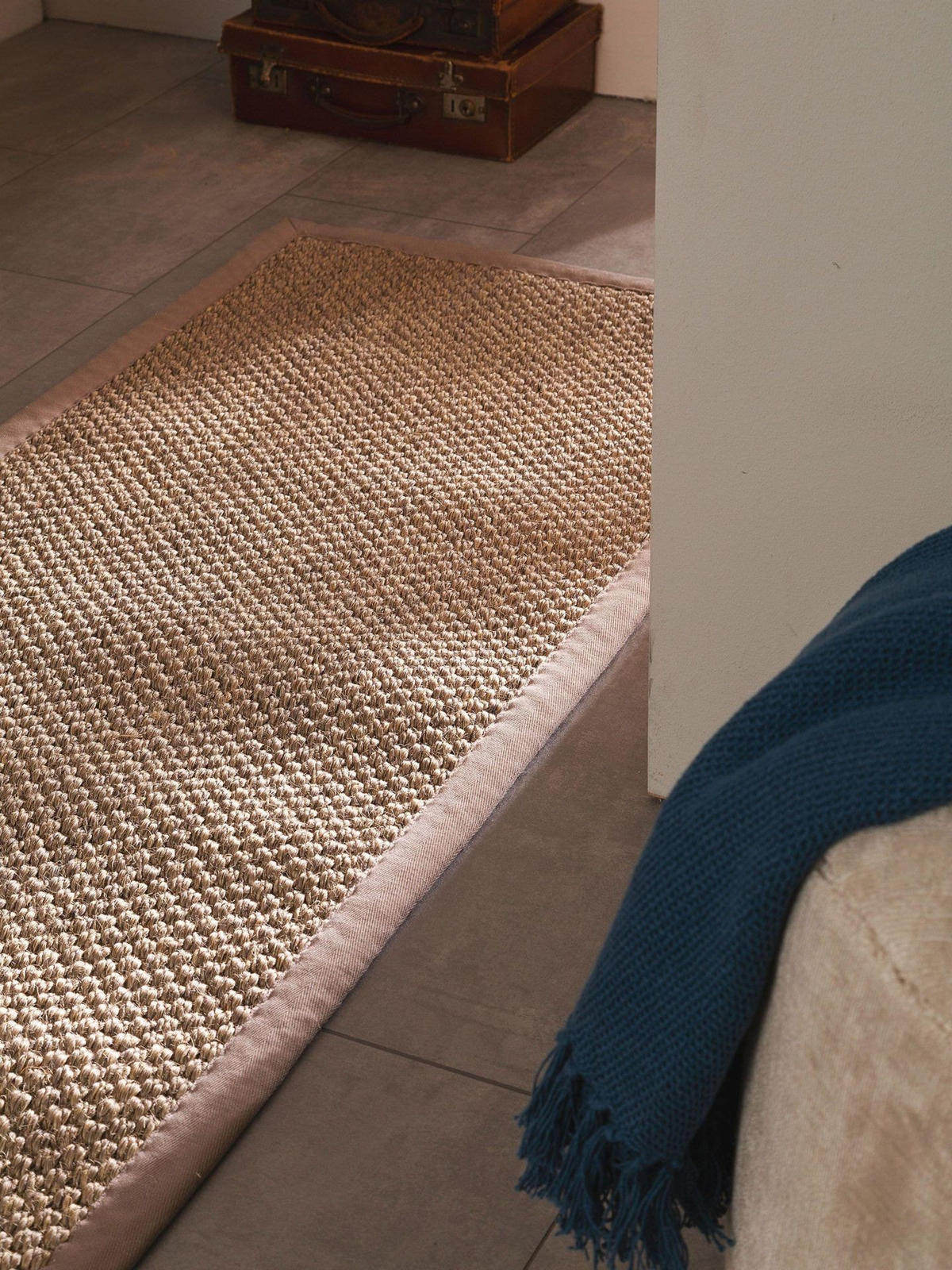 TEPPICH Sisal Greta Grau - Grau, Naturmaterialien (70/1cm) - KUNSTLOFT