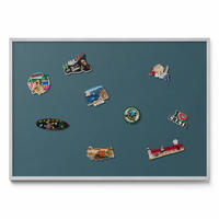 MAGNETTAFEL 100x70 cm Weißer Rahmen Dunkles Petrol - Opal, Metall (100/70/0.4cm) - TULUP