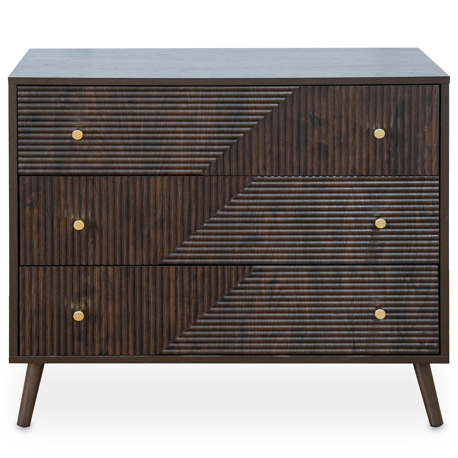 Idimex Kommode Dunkelbraun 80x75x40 cm