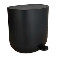 MÜLLEIMER - Schwarz, Kunststoff (26/26/23cm) - Relaxdays
