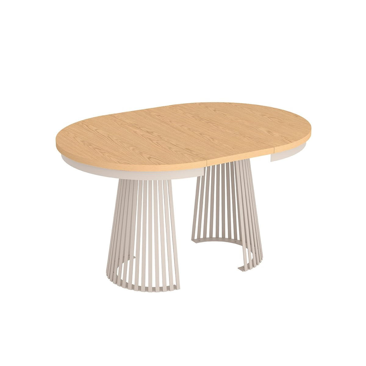 ESSTISCH TRAVIS Ausziehbar 100 - 180 / 100 x 76,6 cm - Kaschmir/Eichefarben, Holz (100/100/76.6cm) - MASSENO