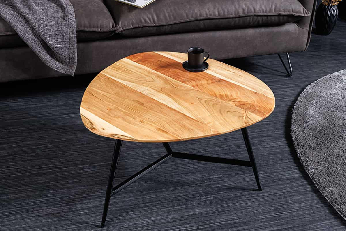 COUCHTISCH BEAUTY BY NATURE Akazie quadratisch Natur 60cm - Braun, Holz/Metall (60/60/36cm) - riess-ambiente