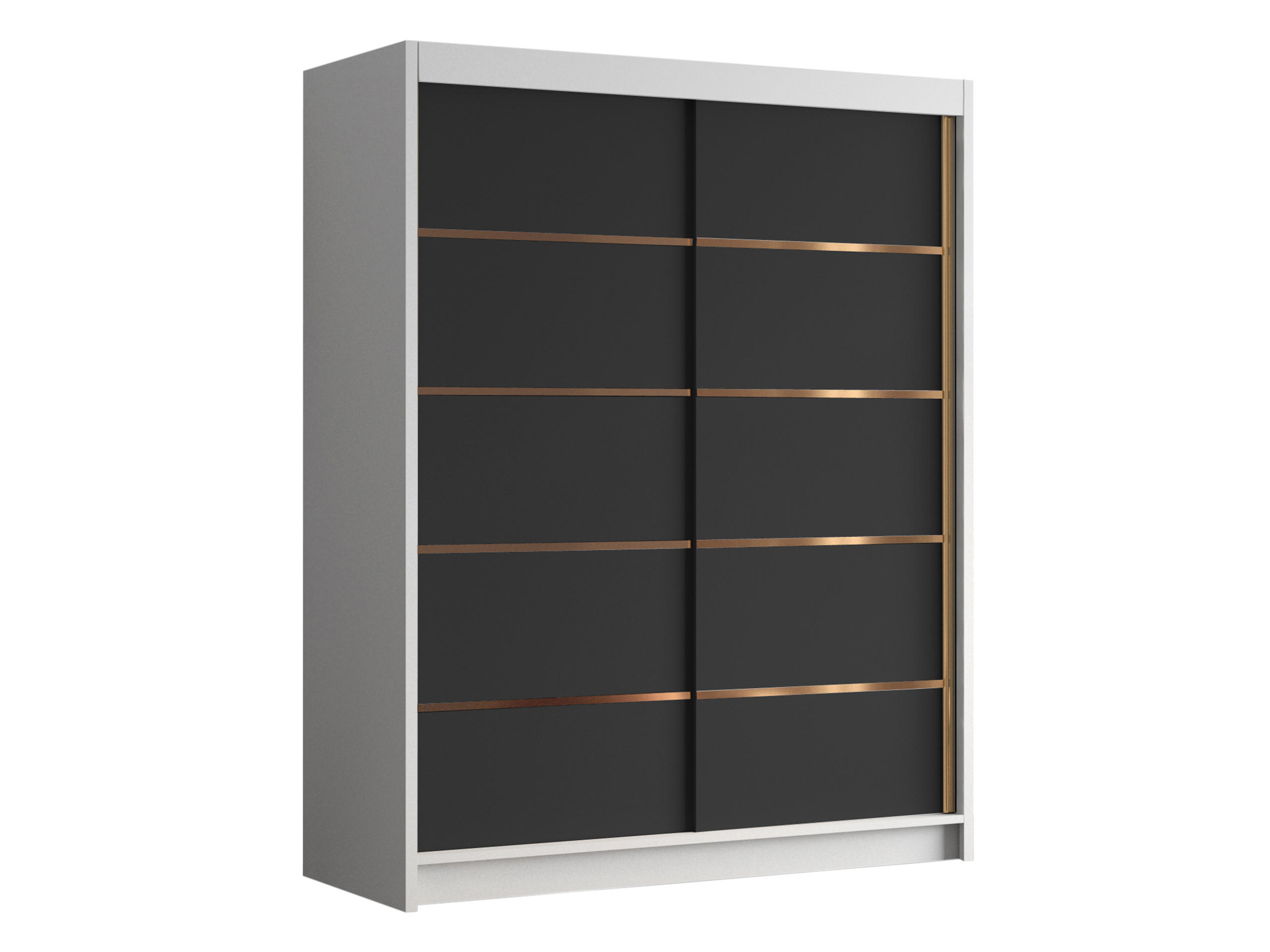 SCHIEBETÜRENSCHRANK Flavio IV - Goldfarben/Multicolor, Holzwerkstoff/Metall (150/200/58cm) - MIRJAN24