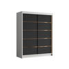 SCHIEBETÜRENSCHRANK Flavio IV - Goldfarben/Multicolor, Holzwerkstoff/Metall (150/200/58cm) - MIRJAN24