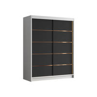SCHIEBETÜRENSCHRANK Flavio IV - Goldfarben/Multicolor, Holzwerkstoff/Metall (150/200/58cm) - MIRJAN24