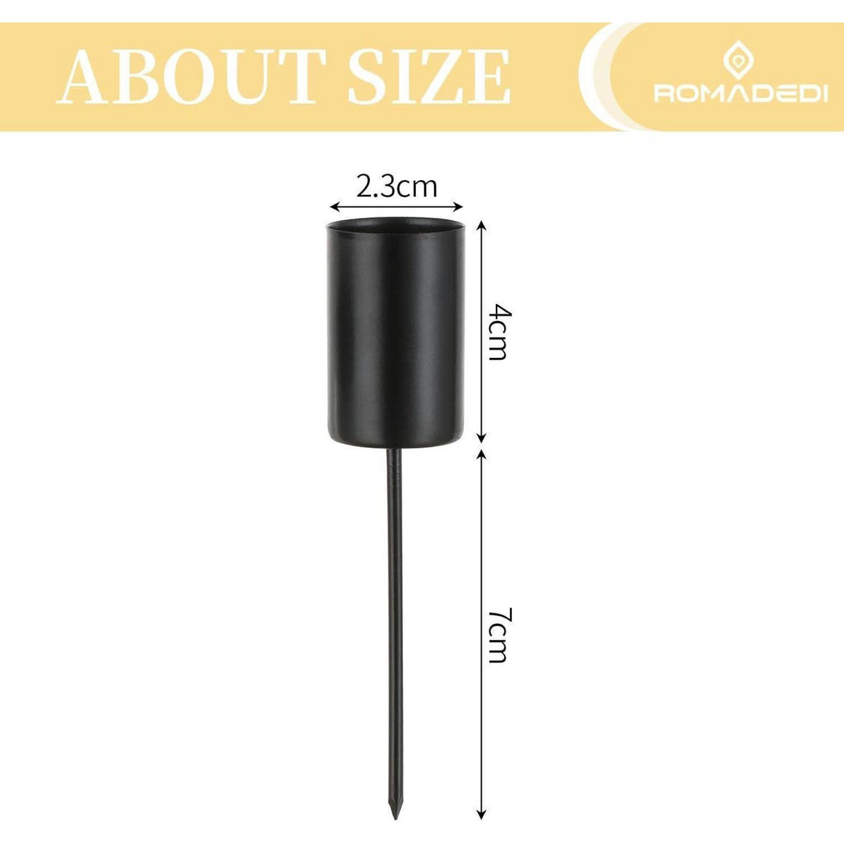 KERZENHALTER 4er Set Metall Schwarz - Schwarz, Metall (5/5/10cm)