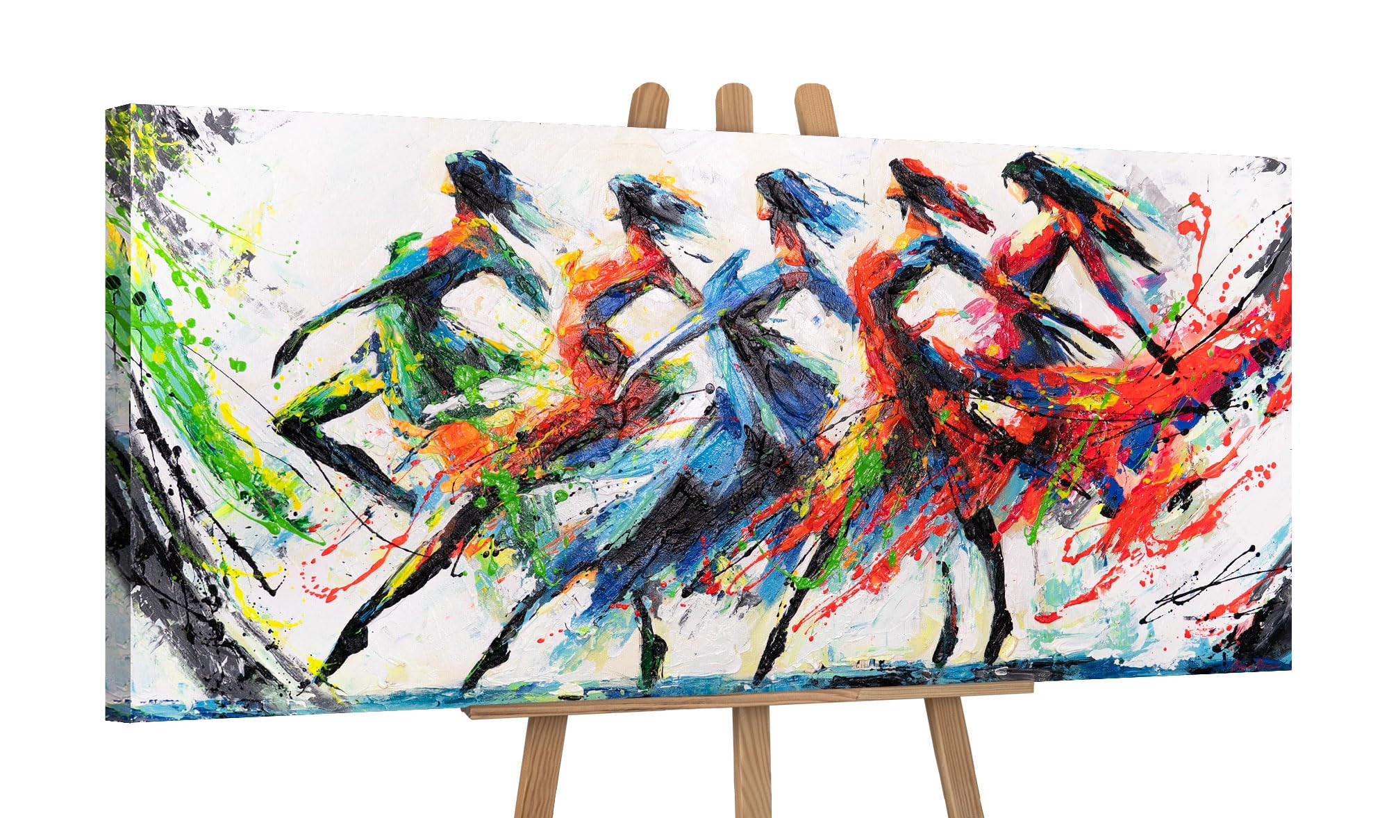 GEMÄLDE Farbenfrohe Anmut auf Keilrahmen 115x50 cm - Multicolor, Holz (115/50cm) - YS-art gallery