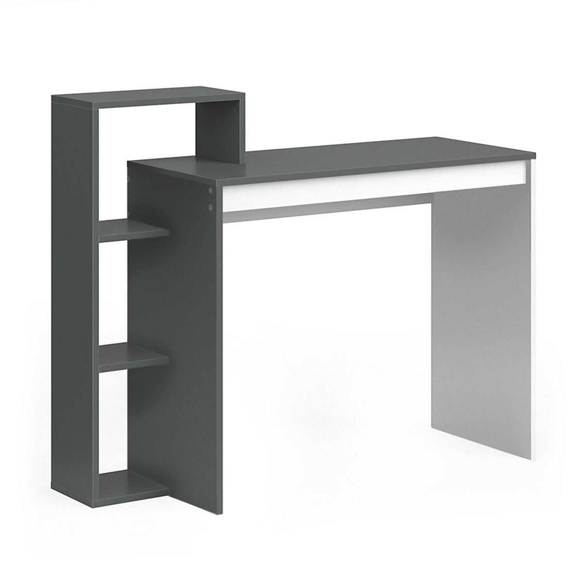 SCHREIBTISCH Leo Anthrazit/Weiß 110 x 40 cm - Anthrazit/Weiß, Holzwerkstoff (40/110/91cm) - Vicco