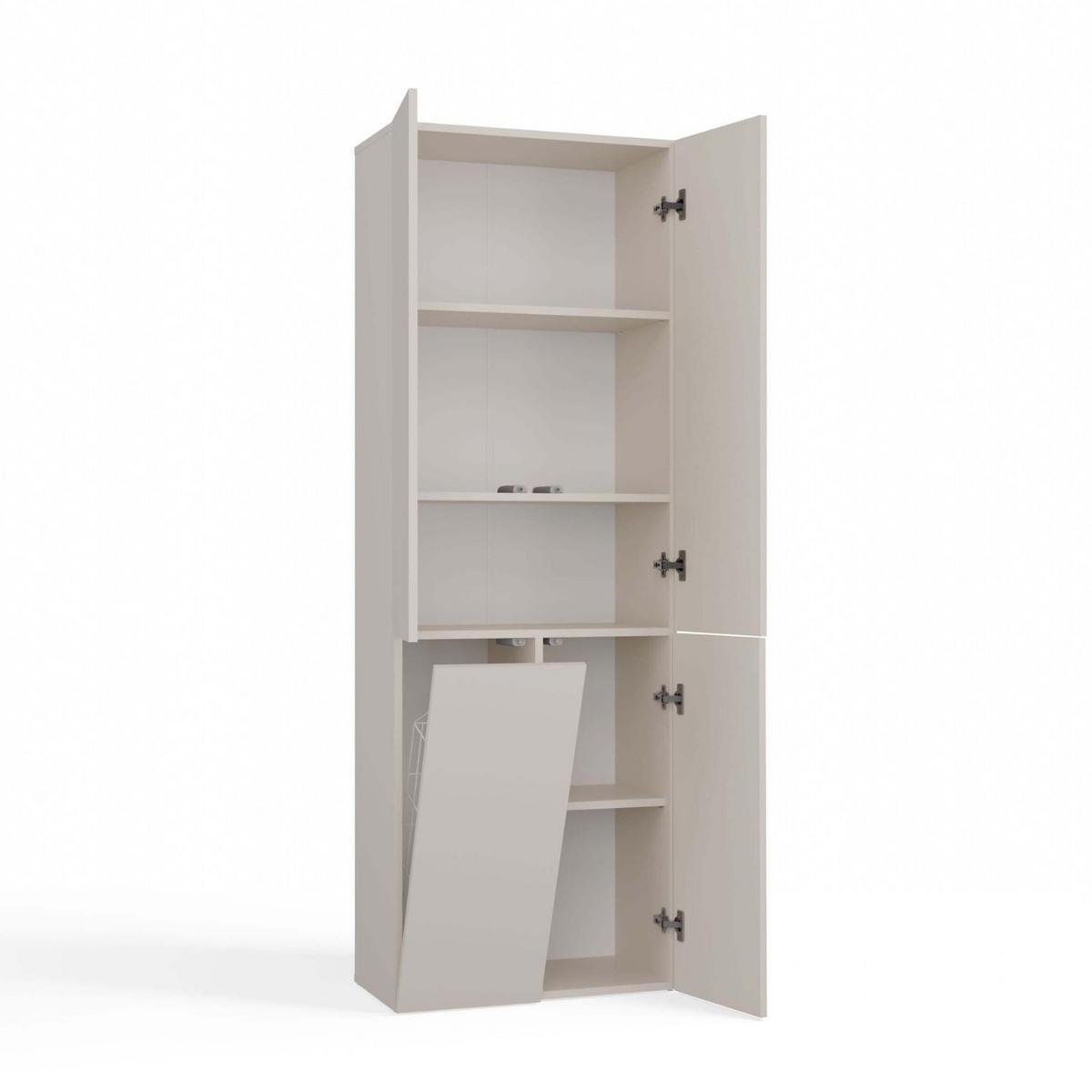 HOCHSCHRANK Benni - Beige, Holzwerkstoff (60/174/30cm) - kommodly