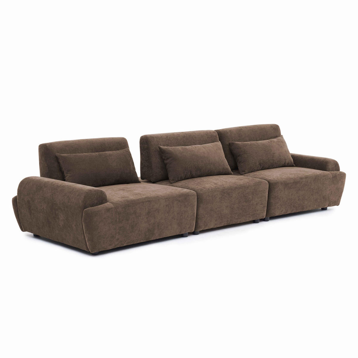 SOFA 3-Sitzer, Schokoladebraun - Braun, Textil (303/82/109cm) - Oviala