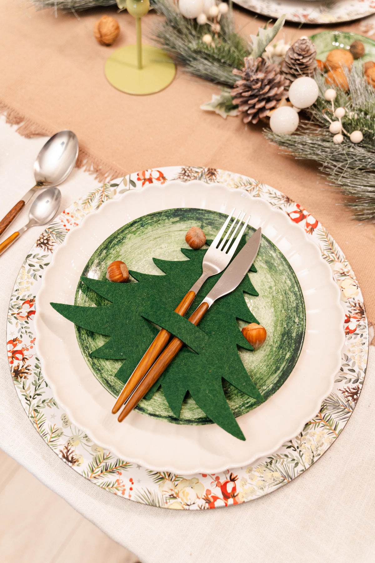 UNTERTELLER mit Weihnachtsmotiv 33/33/1,5 cm - Multicolor, Kunststoff (33/1.5/33cm) - Atmosphera Createur d´interieur