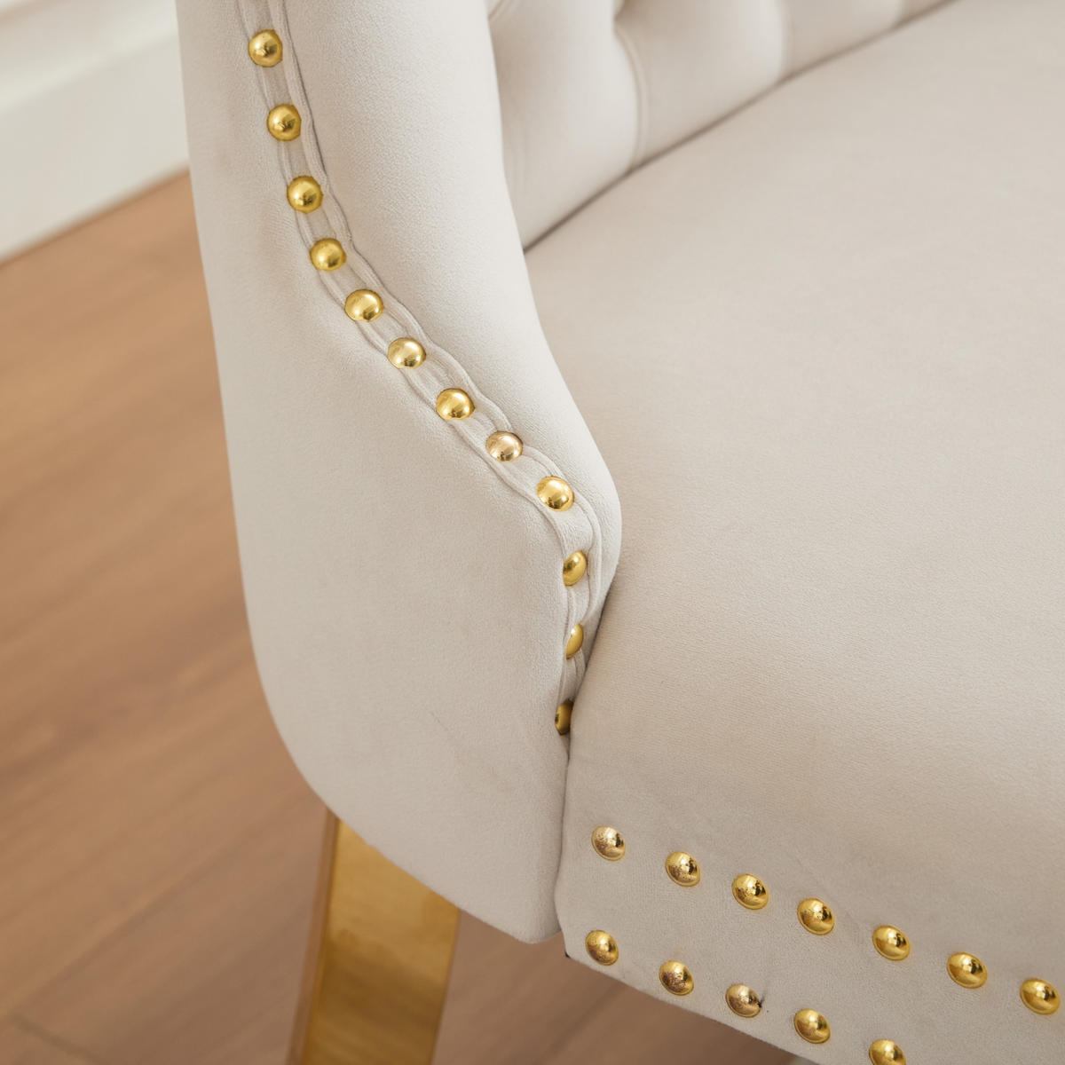 SITZBANK DE-36330 2-Sitzer mit goldenen Beinen Beige - Beige, Metall (116/89.5/58cm) - ComfortXL