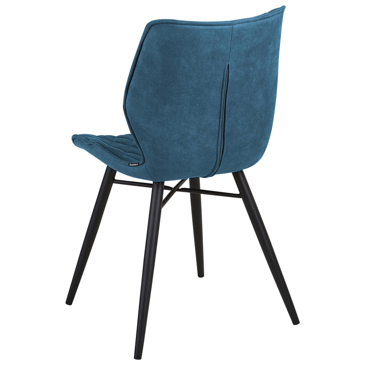 ÉTKEZŐSZÉK 2 darabos Szett Kárpit Kék Lisle - kék, textil/fém (44/86/56cm) - Beliani