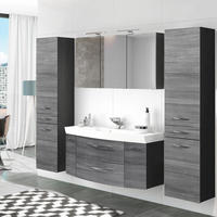 BADMÖBEL-SET 4-TLG. Florido-03 - Grau, Holzwerkstoff (230/200/47cm) - Lomado