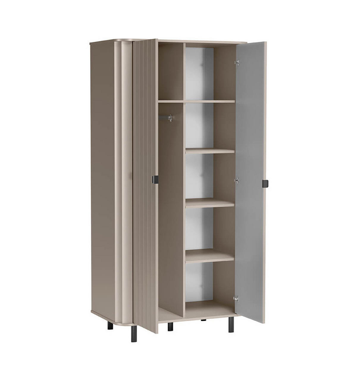 KLEIDERSCHRANK NOVADO-8 Greige - Greige, Holzwerkstoff (98/200/54.5cm)