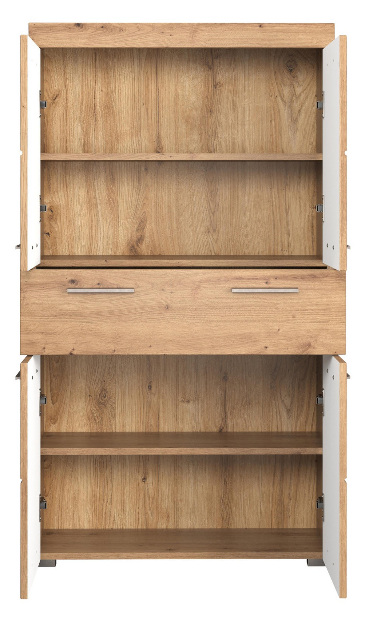 MIDISCHRANK Asteiche 73 x 132 cm, Badschrank mit viel Stauraum - Eichefarben, Holzwerkstoff/Kunststoff (73/132/31cm) - Top.Furn